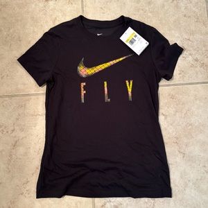 NWT Nike black “fly” t-shirt. Size small. Womens